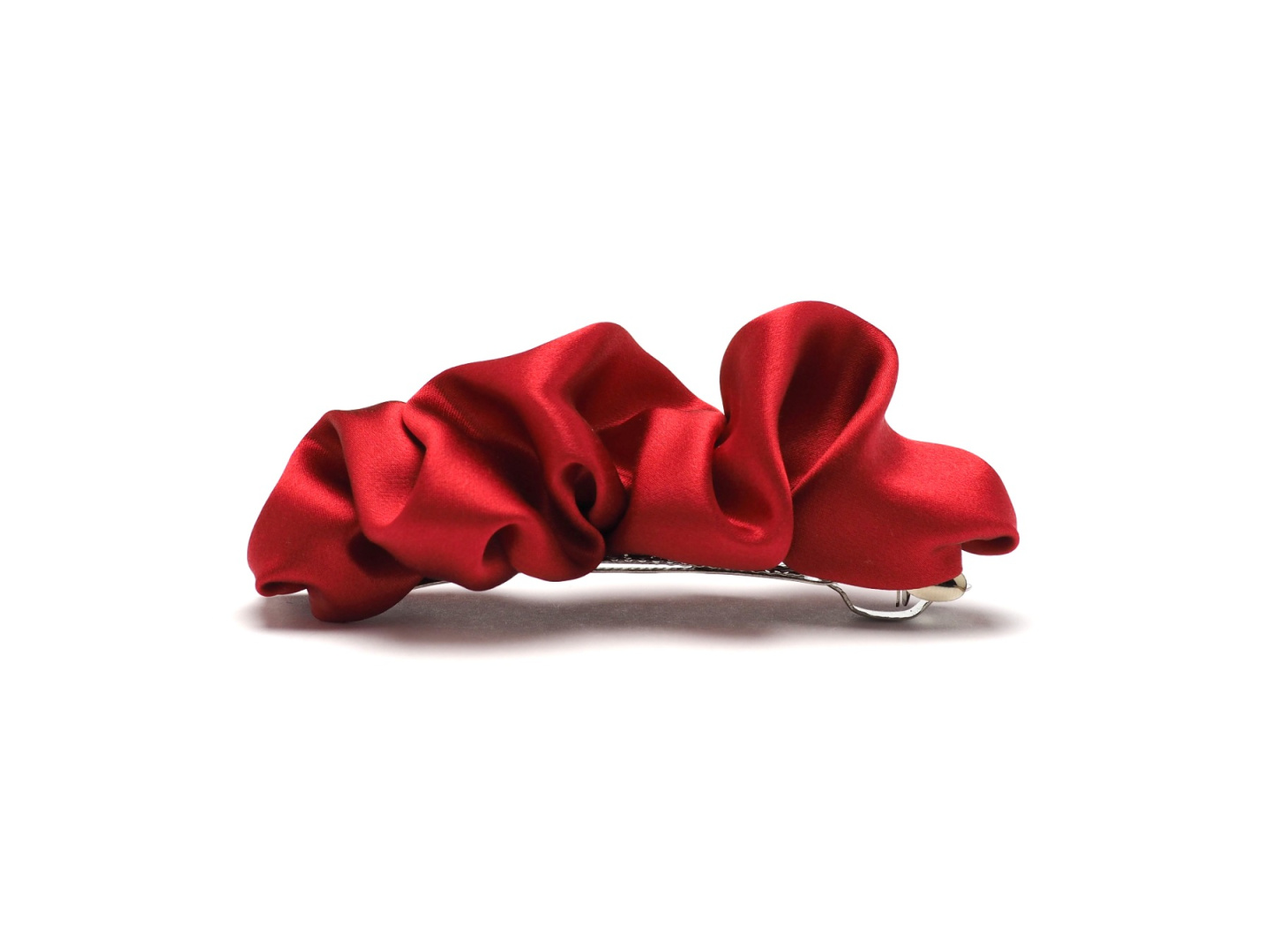 JSPK-08 Jedwabna spinka do w�os�w kolor czerwony